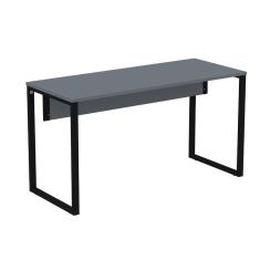 Mesa Escritório P25 Tub Pandin 120 Cm (larg) Tampo Mdp Grafito Pé Aço Tubular Preto