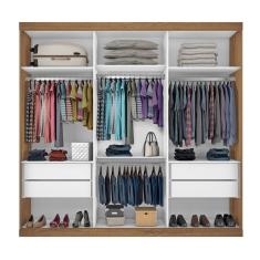 Guarda Roupa Casal 3 Portas De Correr E 3 Espelhos Evidence Minastex