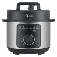 Panela De Pressão Mecânica Preta E Inox 4L Midea PPM41 110V