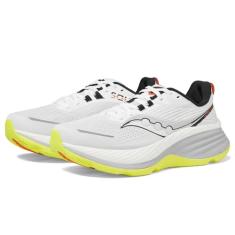 Saucony Hurricane 24 Tênis masculino, Branco/preto, 45