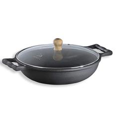 Frigideira Com Alça De Ferro E Tampa De Vidro 26 Cm