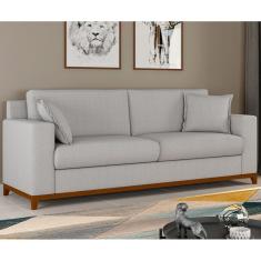 Sofá Living Vintage 3 Lugares 220cm em Boucle Slim Bege