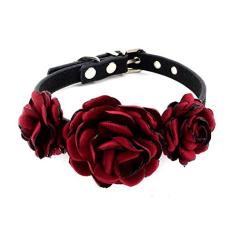 PETFAVORITES Coleira para cães e gatos com flores dos namorados - coleira de casamento de camurça para cães pequenos - acessórios de roupas chihuahua Yorkie, roupas de fantasia, fivela ajustável e