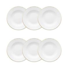 Conjunto de Pratos Fundos 06 Peças Flamingo Sofia Oxford