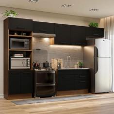 Cozinha Completa Madesa Agata 350001 com Armário e Balcão (Sem Tampo e