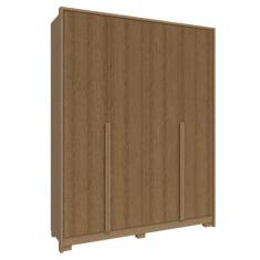 Guarda Roupa Solteiro 4 Portas New Guarapari - Móveis Rimo, Carvalho/J