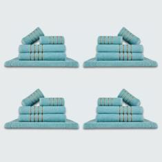 Jogo de Toalhas 20 pçs Coleção Montreal 100% Algodão Verde Aqua - Toal