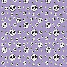 Papel De Parede Adesivo Lilas Decorativo Caveirinha Lavavel