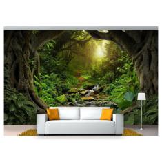 Papel De Parede Floresta Natureza Árvores 3D 3M² Xna189