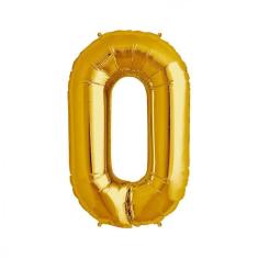 Balão Metalizado 70cm N0 Ouro - Mundo Bizarro