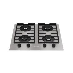 Cooktop 4 Bocas a Gás Mueller com Mesa de Alumínio e Ultra Chama Bivolt - MCG4BL