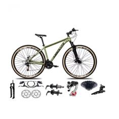 Bicicleta Aro 29 Absolute Nero 5 Câmbios Shimano 24v K7 Freios Hidráulicos Garfo Trava Com Pneu Faixa - Oliva Tam.17