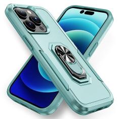 SORAKA Capa para iPhone 15 Pro com anel de apoio para os pés Capa rígida de PC Capa de TPU macio para amortecedores Capa iPhone 15 Pro Capa robusta