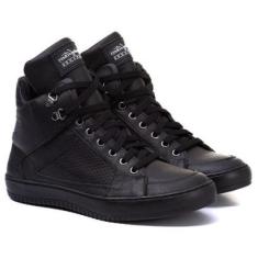 Tênis Hardcore Cano Alto Feminino Academia Sola Reta Em Couro 50130-Feminino