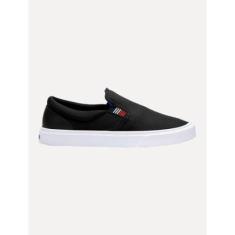 Tênis Tommy Hilfiger Masculino Slip On Malcolm 22D Preto-Masculino