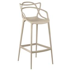 Banqueta Alta em Polipropileno Aviv Cinza Fratini Cinza