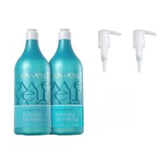 Kit Lowell Extrato Mirtilo Shampoo 1L  Condicionador 1L