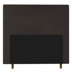 Cabeceira Cama Box Casal King Size Lisboa 195Cm Marrom