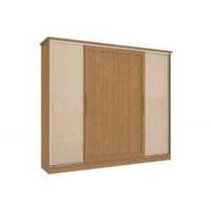 Guarda Roupa Casal 4 Portas de Correr e 4 Gavetas N565 Canela/Macadamia - Kappesberg