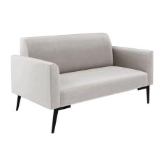 Sofá Namoradeira Pés Villach Marisa Veludo D03 - D\`rossi Cor Cinza