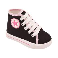 Tenis Infantil Meninas Cano Alto Estrela Cadarço Confortavel - HB Moda
