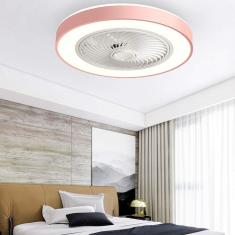 Ventilador de teto com iluminação LED, velocidade do vento ajustável, luzes de ventilador de teto modernas reguláveis ​​continuamente com controle remoto, sala de jantar, quarto, sala de est