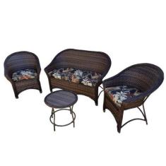 Conjunto de Sofá Fibra Sintética Bali Promo - 1 Sofá 2L + 2 Poltronas 