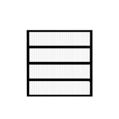 Vitro Basculante Alumínio Preto 80 (a) X 60 (l) - Hale