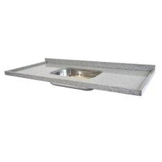 Pia de Granito para Cozinha Levorato Andorinha  160x55cm  Granito Cinz