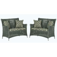 2 Sofás Área Externa Igapó Alumínio Pintura Fendi Corda Náutica Estofa