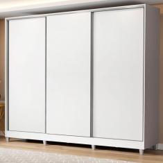 Guarda Roupa Casal Madesa Royale 100% mdf 3 Portas de Correr com Pés