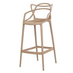 Banqueta Allegra Nude Polipropileno Cozinha Bar Bistrô