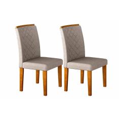 Cadeira Sala De Jantar Jade Kit 2 Un Imbuia/linho Turim - Rufato