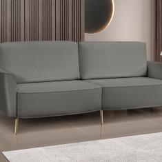 Sofá Vênus 220 Cm Veludo,feito Com Materiais De Alta Qualidade Chumbo