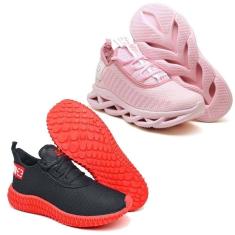 Tênis Feminino Esportivo Caminhada 2 Pares Modelos Diferentes-Feminino