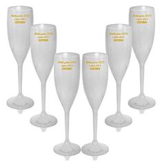 Kit 6 Taças Champagne Personalizadas Metas para 2021