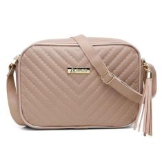 Bolsa Feminina Crossbody Matelassê Alça Transversal Casual Nude