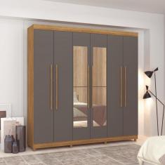 Guarda Roupa 6 Portas Com Espelho Audi Alasca
