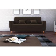 Sofá Cama Pamela Veludo Marrom E426 - Matrix