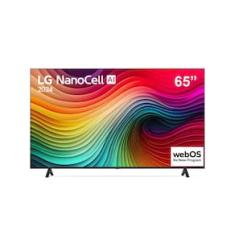 Smart TV 4K 65" LG NanoCell 65NANO80T com Processador a5 Ger7 AI, Hub de Esportes, Alexa/Chromecast integrado, webOS 24 e Controle Smart Magic