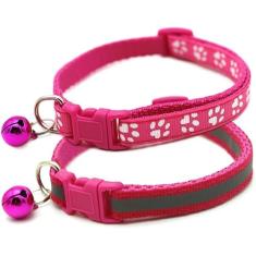 Coleira para cães XS com sino, pacote com 2 coleiras básicas e refletivas para gatos com sinos XXS Xs Pequenos cães de estimação, meninos, gatinhos pequenos, meninas, animal, pescoço 17-12 polegadas