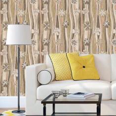 Papel De Parede Madeira Desenho Flores Adesivo Sala Quarto - LRP