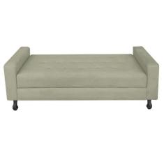 Recamier Calçadeira Sofá Bianca  1,40 cm Casal Baú Quarto Sala Suede B