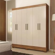Guarda Roupa 6 Portas Virgina Amendola Off-White - CasaH