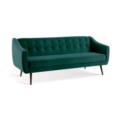 Sofá-Cama Casal 3 Lugares Beatriz Veludo Verde