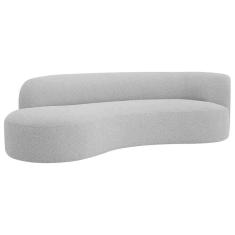 Divã Recamier Orgânico Tokyo 160cm Lado Esquerdo Linho - Amarena Móveis Cor Cinza Claro