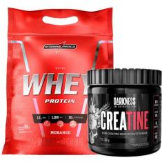 Kit Nutri Whey Protein 907g Refil + Creatina 300g Integralmedica, Mora