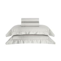 Jg lençol comfort 300 fios 4pcs queen neu home style, BEGE, CASAL