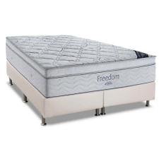 Cama Box King: Colchão Molas Ortobom SuperPocket Freedom + Base CRC Co