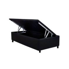 Cama Box Baú Universal CRC material sintético Black Solteiro 88x188 - 